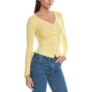 Hashttag Womens  Merrow Cardigan, Yellow